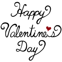 文字素材　Happy Valentine's Day