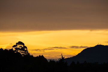 sunset over the mountains