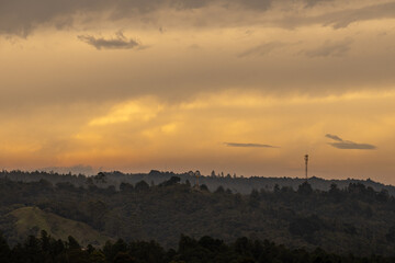 sunset in the mountains