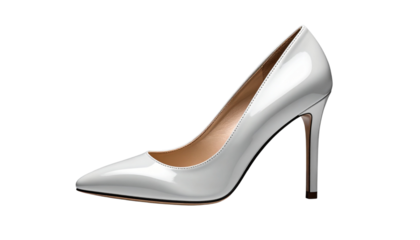 High Heel Shoe With Glossy Finish red transparent background png