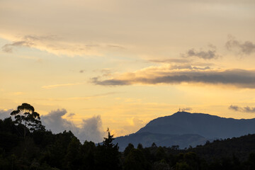 sunset in the mountains