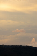 sunset over the mountains