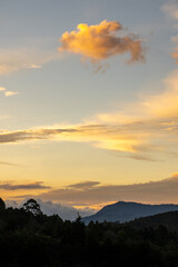 sunset in the mountains