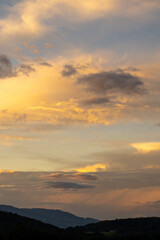 sunset in the mountains