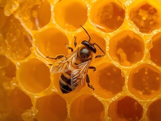 honey bees in their hive picture