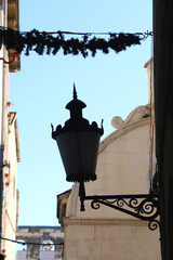 Christmas decorations on the street in Split, Croatia.