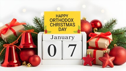 Orthodox christmas day january 7th festive holiday celebration