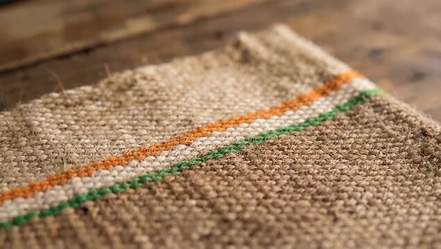 Indian Handicraft Macro Close Up With Subtle Tricolor Accents for Republic Day