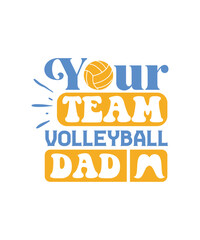 your team volleyball dad svg