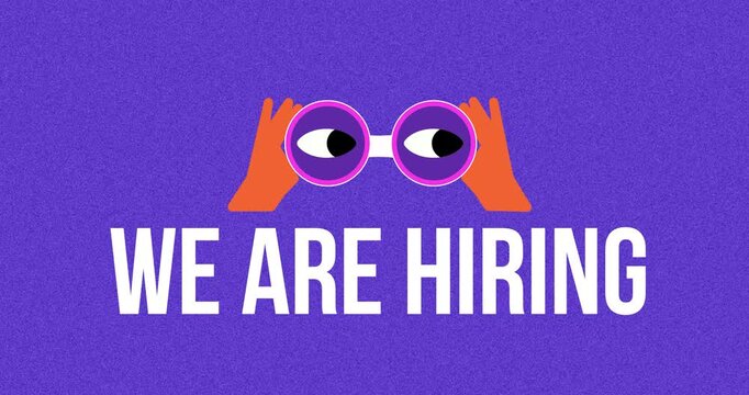 We Are Hiring — Recruitment Announcement. Join Us Motion Graphic. Work openings, careers pages, social posts, and hiring ads. Dynamic announcing vacancies. HR campaigns. Job search fair.
