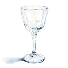 An Elegant crystal glass painting design collection, Hand-painted watercolor style, vectorized, vector set available in EPS, Simple design, EPS format set, watercolor painting