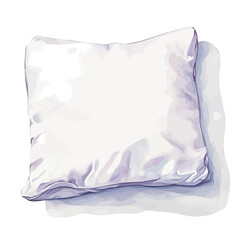 An Elegant fabric bed pillow painting design collection, Hand-painted watercolor style, vectorized, vector set available in EPS, Simple design, EPS format set, watercolor painting