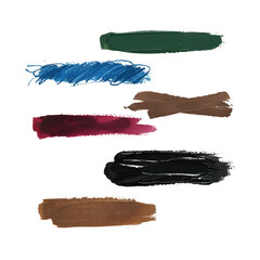 Abstract Grunge Art Elements: Paint Swatches