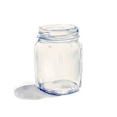 Watercolor painting, An Elegant glass candle jar painting design collection, Hand-painted watercolor style, vectorized, vector set available in EPS, Simple design, EPS format set