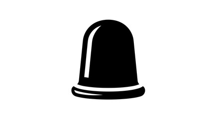 Emergency Alert Icon Black and White Siren Illustration.