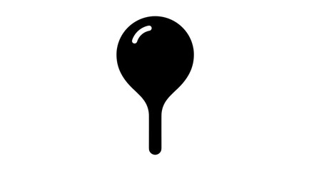 Black and White Enema Bulb Icon Illustration.