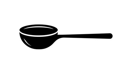 Black and White Illustration of a Ladle for Culinary Use.