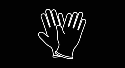 Protective Gloves Icon Safety and Hygiene Illustration.