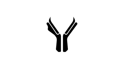 Abstract Antibody Illustration Scientific Symbol for Immunity and Research.