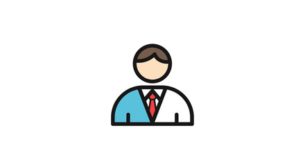 Fototapeta premium Iconic Businessman Illustration Professionalism and Leadership in Visual Form.