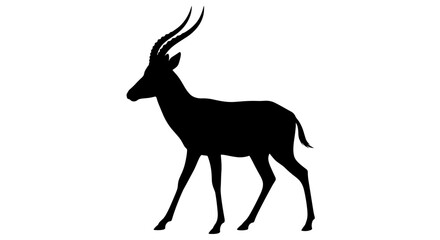 Elegant Silhouette of a Majestic Antelope in Profile.