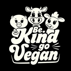 White vector illustration of farm animals and text