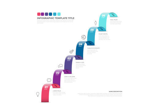 Colorful 6-Step Infographic Template for Business Presentations
