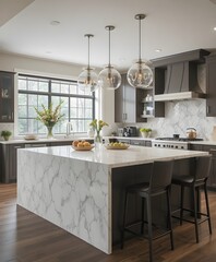 modern kitchen in modern house