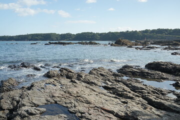 海岸と海と空