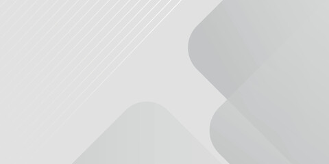 Abstract gray background with white diagonal stripes and modern geometric shapes. Minimalist background concept for covers, brochures, presentations and certificates. EPS. 2