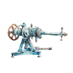 Elegant metal seed drill painting design collection, Hand-painted watercolor style, vectorized, vector set available in EPS, Simple design, EPS format set	