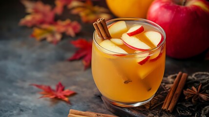 Delicious apple cider drink recipe with cinnamon sticks and apple slices for fall season beverage ideas
