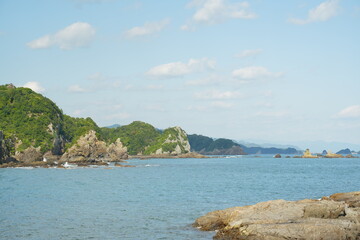 晴れの日のリアス式海岸