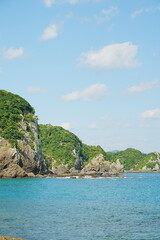 晴れの日のリアス式海岸