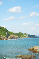 晴れの日のリアス式海岸