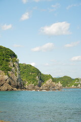晴れの日のリアス式海岸