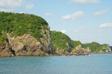 晴れの日のリアス式海岸