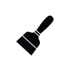 Black silhouette of a paint scraper tool vector