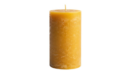 Isolated Wax Candle Pillar, Flame, Unlit, Decor, Gift, Party, Spa, Aroma, Decoration, Plain, Cozy