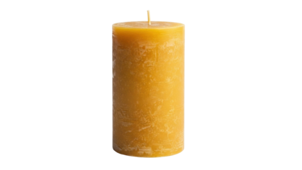 Isolated Wax Candle Pillar, Flame, Unlit, Decor, Gift, Party, Spa, Aroma, Decoration, Plain, Cozy