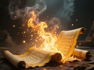 Ancient Manuscript Burning Rituals