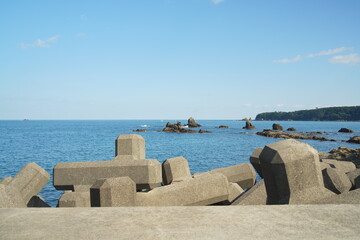 海岸から見る海