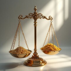 Balanced Scales with Gold and Spice