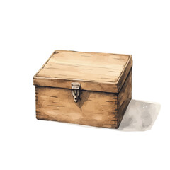A wooden_jewelry_box painting design collection, Hand-painted watercolor style, vectorized, vector set available in EPS, Simple design, EPS format set	