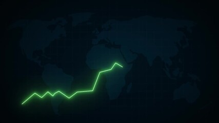 Market Recovery Concept. Successful growth trend blue line graph going Up. Financial data and diagrams. For stock market increase, rising financial data, Investment growth after - Powered by Adobe