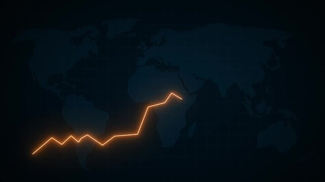 Market Recovery Concept. Successful growth trend blue line graph going Up. Financial data and diagrams. For stock market increase, rising financial data, Investment growth after