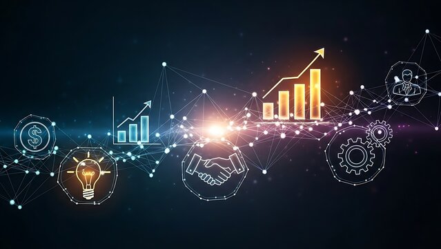 Digital transformation and business growth with connected technology and innovation - Powered by Adobe