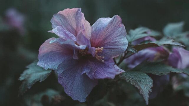 purple and white, flower, bloom