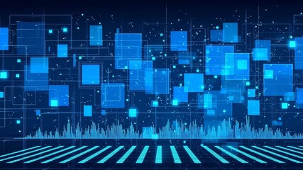 Abstract digital data visualization - Powered by Adobe