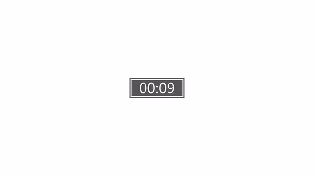 15 seconds countdown animation with transparent background, fifteen seconds  countdown timer from 15 seconds to 0 seconds countdown timer with alpha channel in 4k.